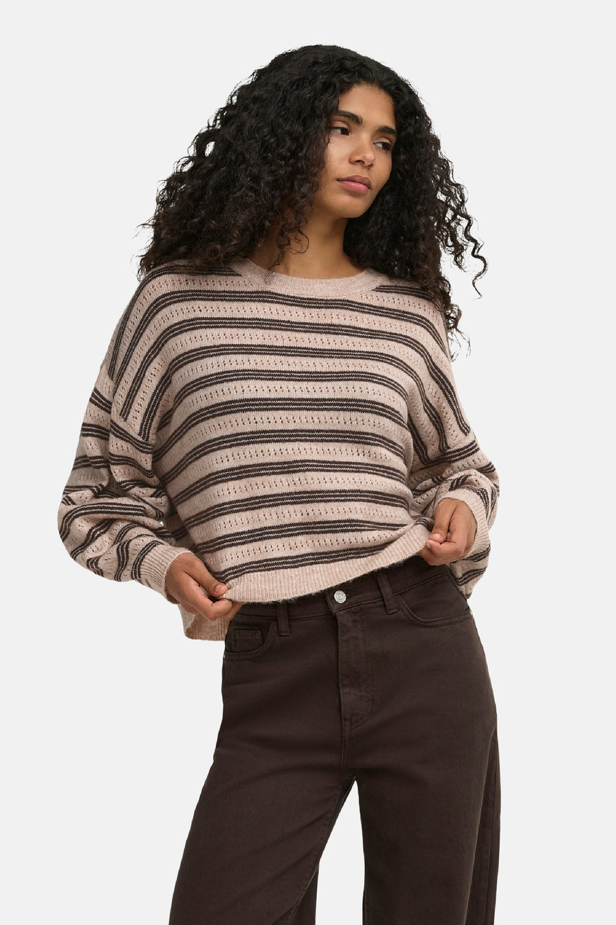 Trui met ronde hals beige - ONLY®