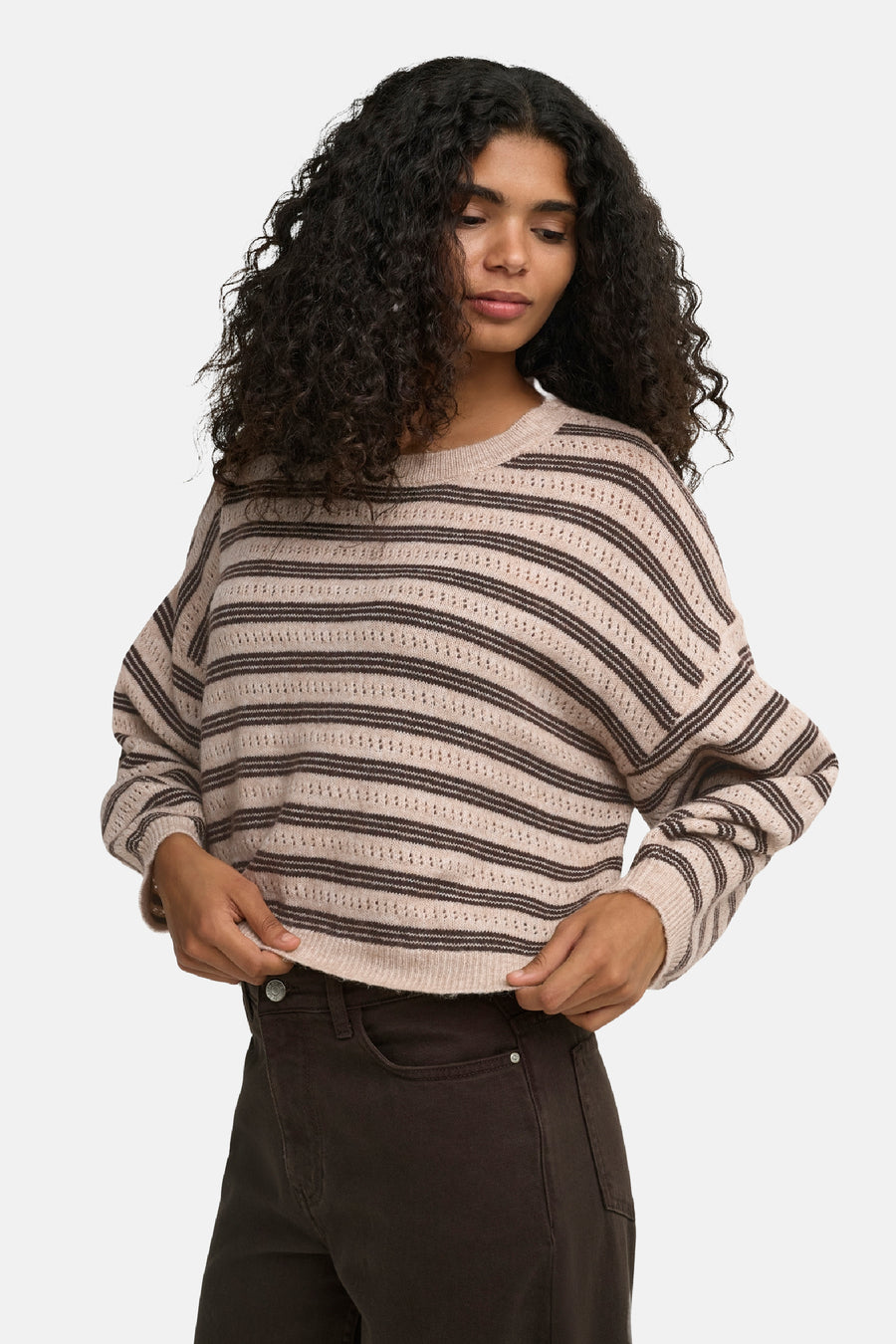 Trui met ronde hals beige - ONLY®