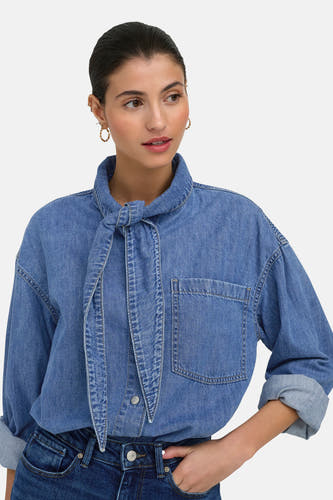Hemd (lange mouwen) mid blue denim - ONLY®