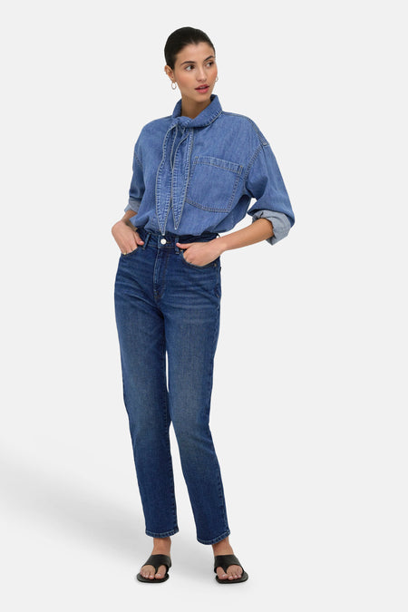 Chemise à manches longues - Medium Blue Denim