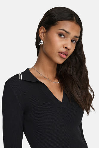 Pull col V noir - JDY