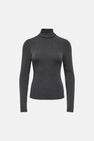 T-shirt met rolkraag - grijs