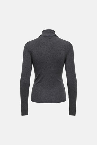 T-shirt met rolkraag - grijs