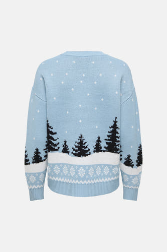 Trui met ronde hals blauw - ONLY®