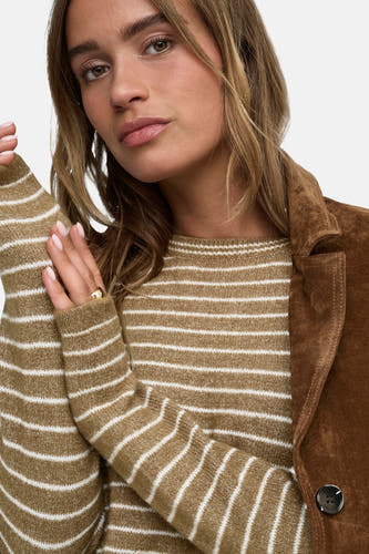 Pull col O beige - JDY
