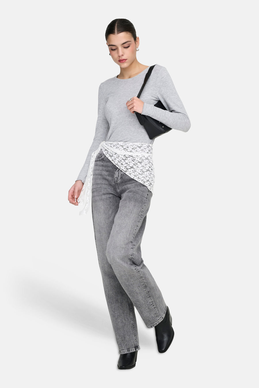Jeans special fit mid grey denim - JDY
