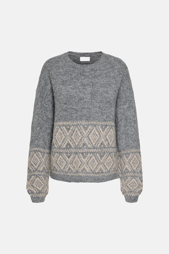 Trui met ronde hals grijs - JDY