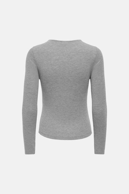 T-shirt à manches longues - Dark Grey Melange