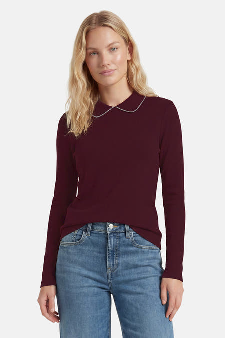 T-shirt met lange mouwen - Bordeaux