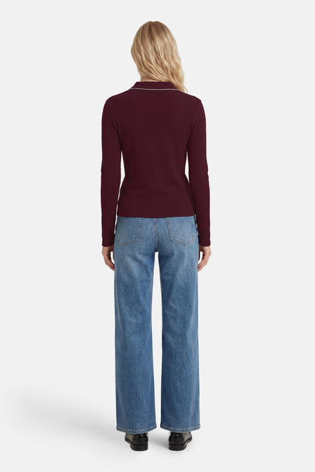T-shirt met lange mouwen - Bordeaux