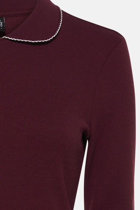 T-shirt met lange mouwen - Bordeaux