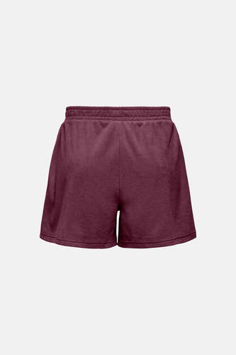 Bordeaux short van JDY, met een elastische tailleband en een zachte, veloursachtige textuur.