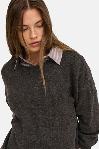 Pull col O brun - ONLY®