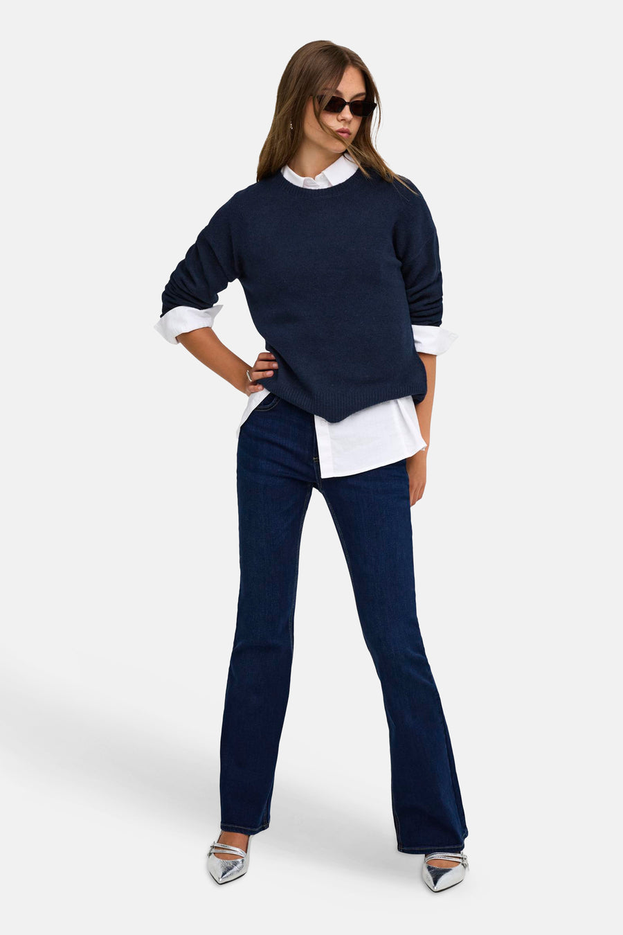 Pull col O bleu - ONLY®