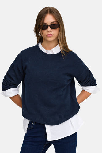 Pull col O bleu - ONLY®