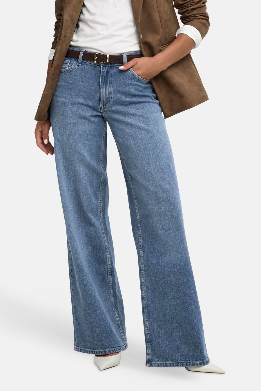 Jeans wide mid blue denim - JDY