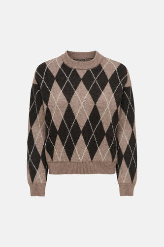 Trui met ronde hals beige - JDY