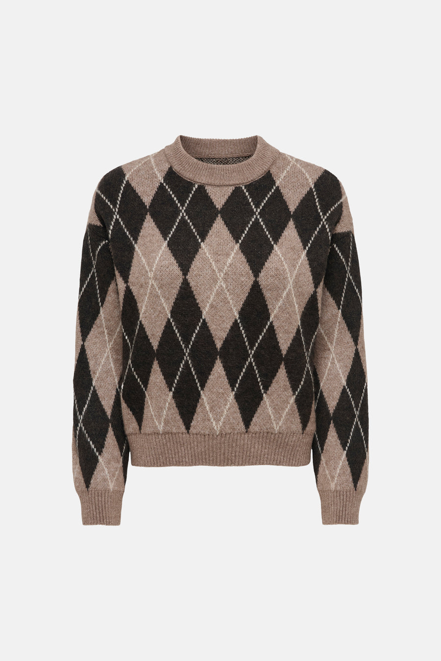 Trui met ronde hals beige - JDY