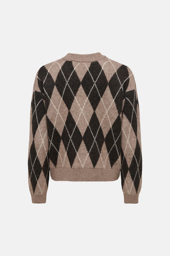 Trui met ronde hals beige - JDY