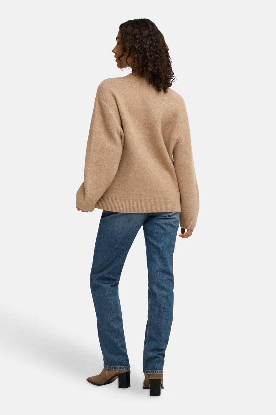 Pull col O beige - JDY