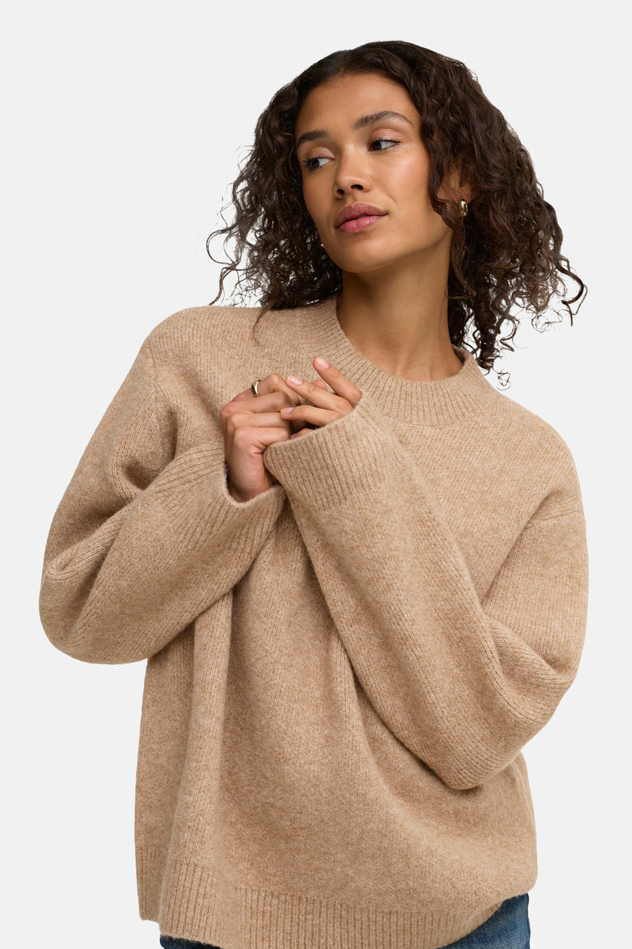 Pull col O beige - JDY