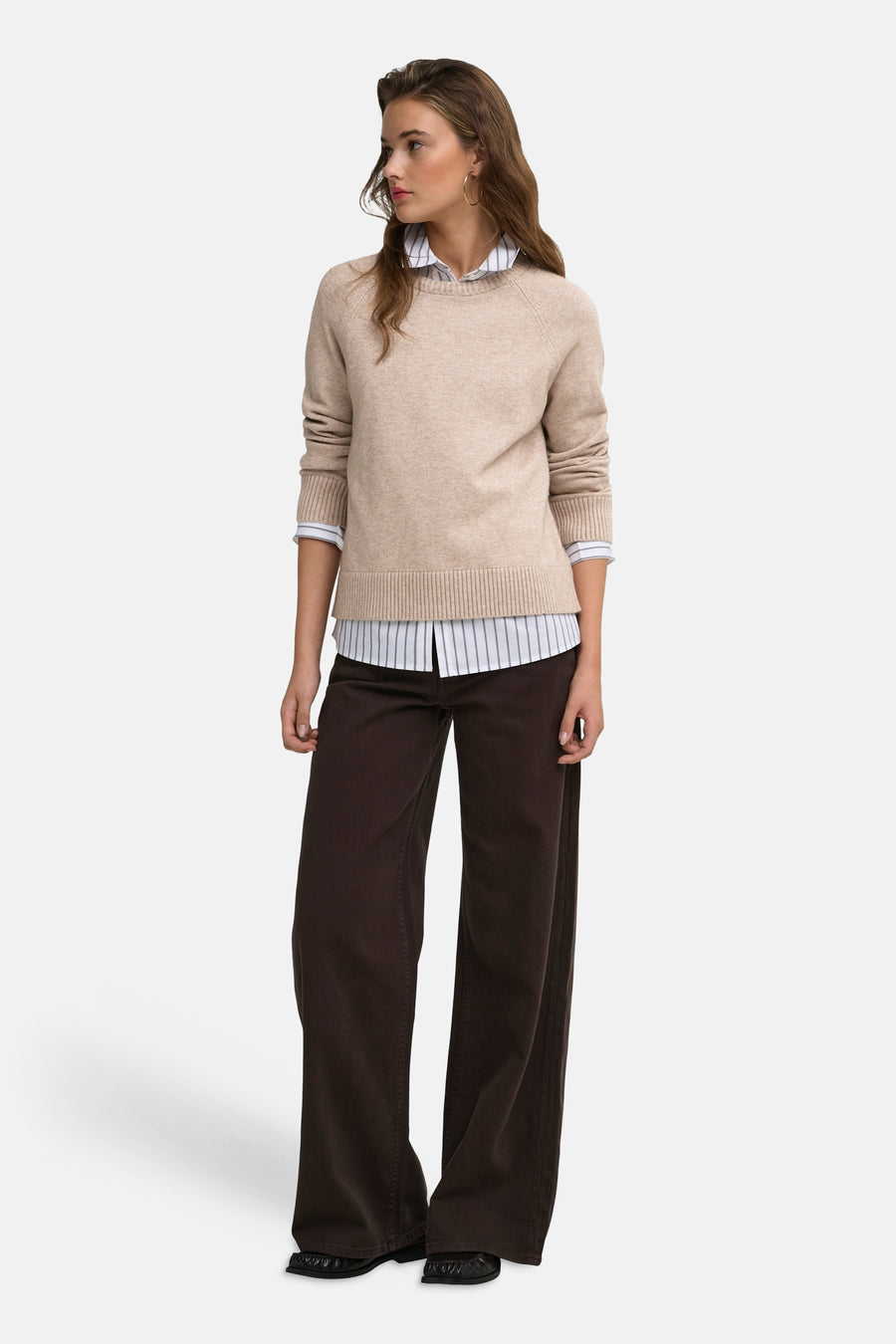 Trui met ronde hals beige - ONLY®