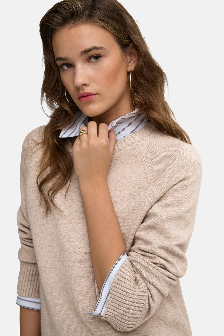 Trui met ronde hals beige - ONLY®