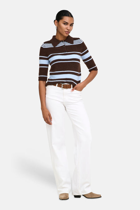 Pull col V brun - ONLY®
