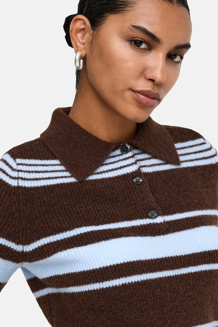 Trui met V-hals bruin - ONLY®