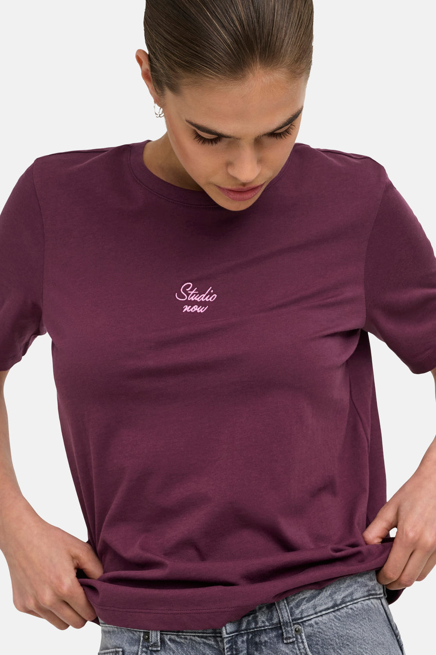 Top uni manche courte rouge - ONLY®
