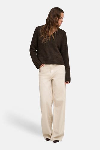 Pull col V brun - ONLY®