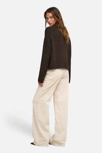 Pull col V brun - ONLY®