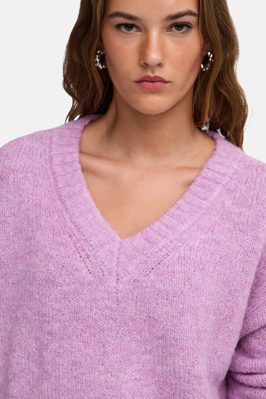 Trui met V-hals roze - ONLY®