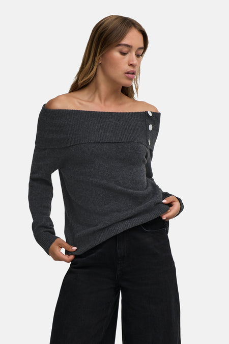 Pull col O gris - JDY