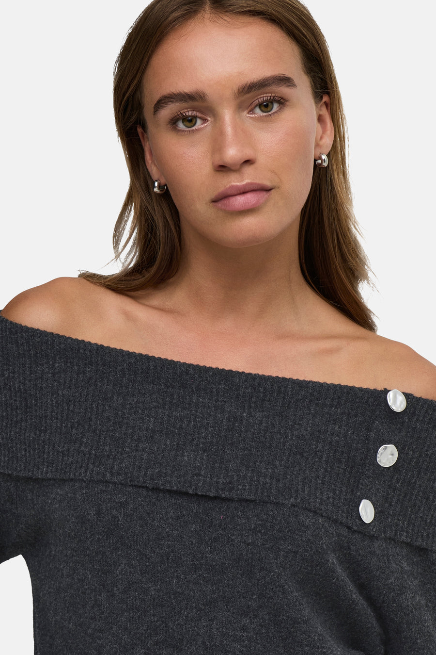 Pull col O gris - JDY