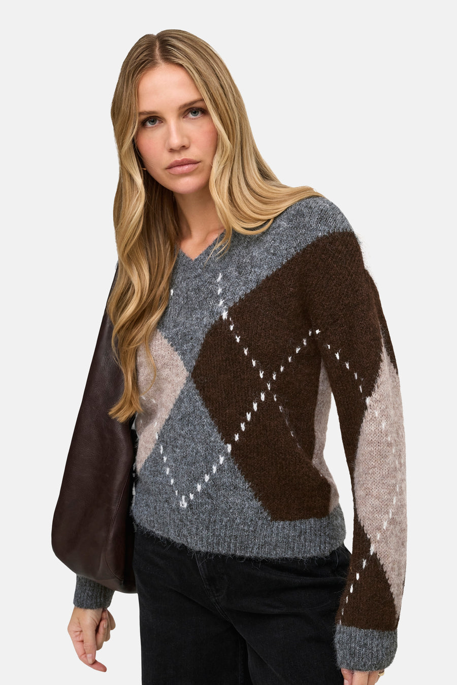 Pull col O gris - JDY