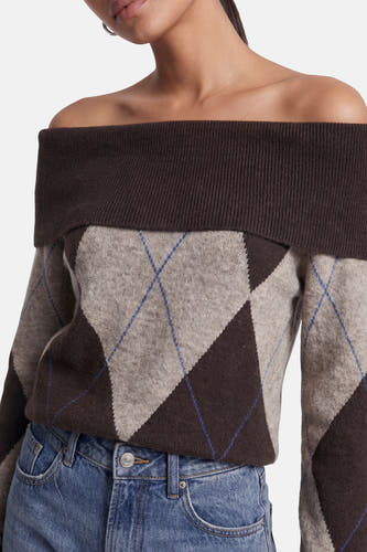 Trui (offshoulder) bruin - ONLY®
