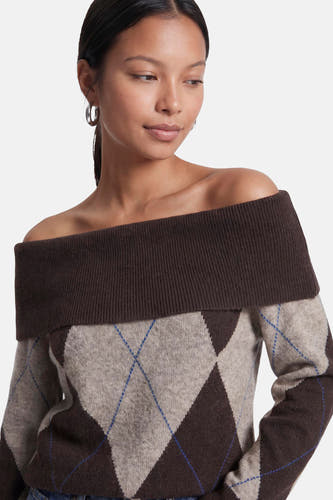 Trui (offshoulder) bruin - ONLY®