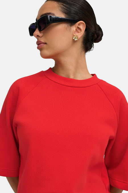 Sweater O hals - Racing Red
