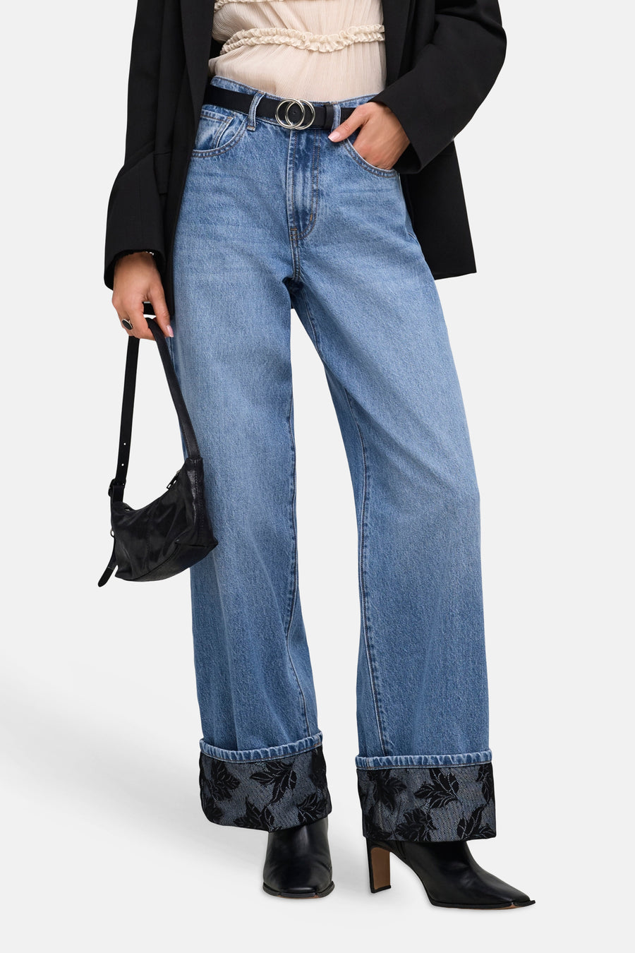 Jeans wide mid blue denim - ONLY®