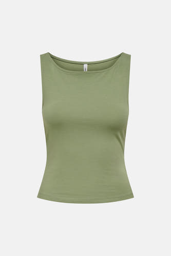 Groene top zonder mouwen van ONLY® met een ronde hals en aansluitende pasvorm.