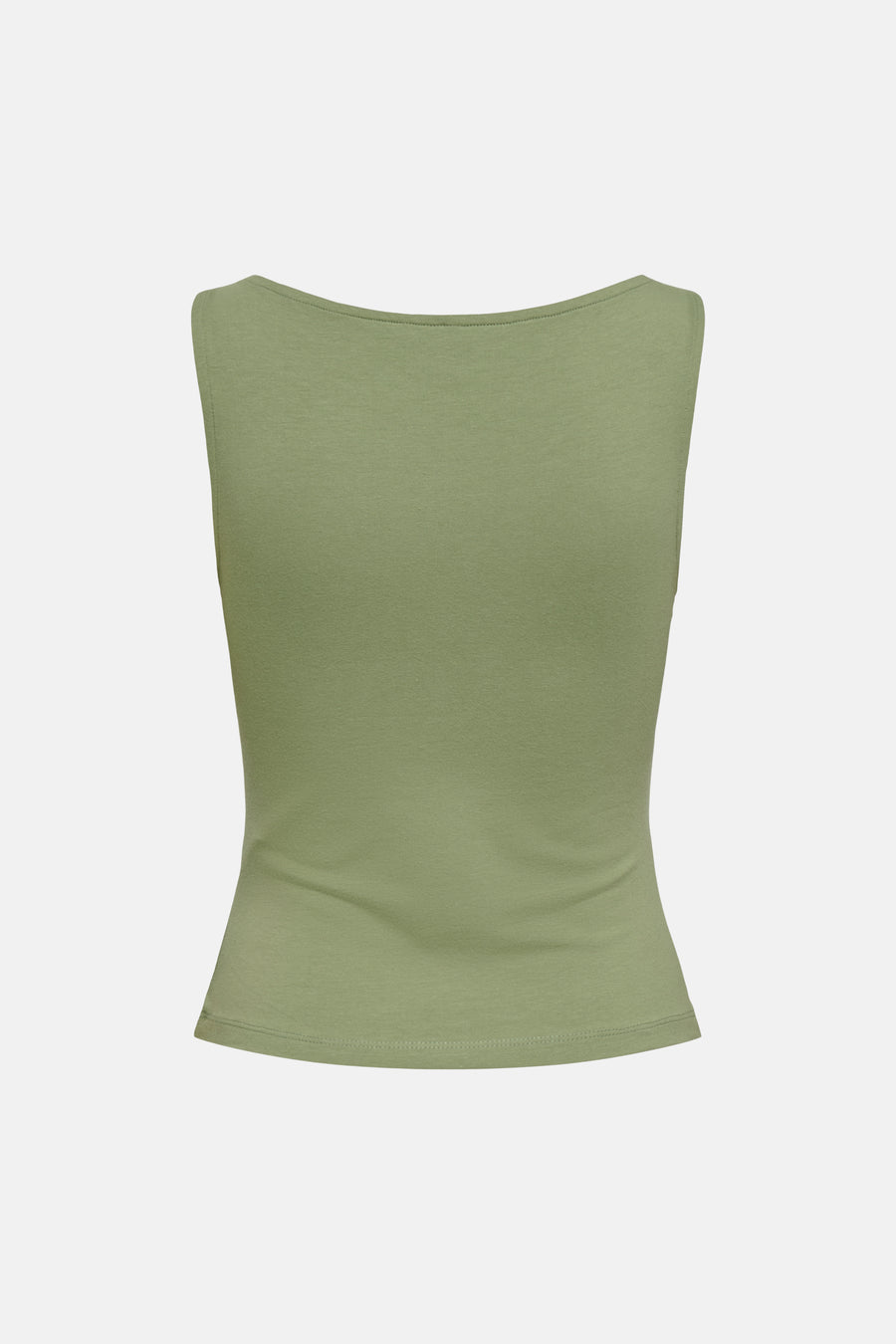 Groene mouwloze top van ONLY®, achterkant met boothals.