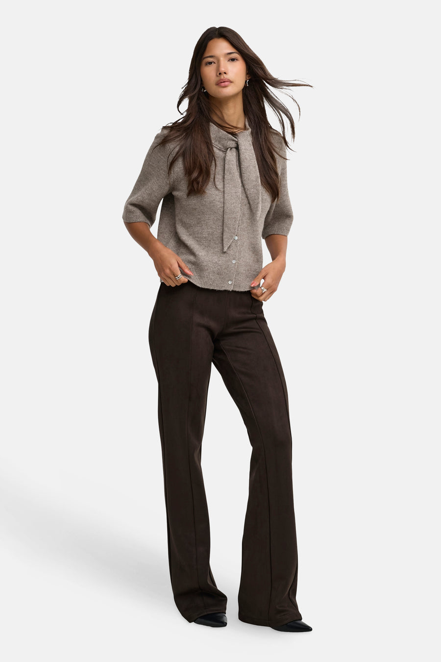 Pull col O beige - ONLY®