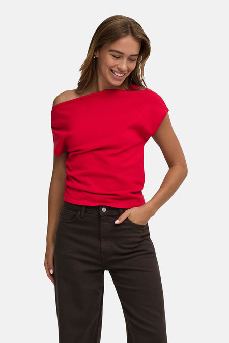 Pulls met korte mouwen rood - JDY