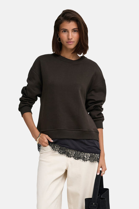 Sweater met ronde hals bruin - JDY