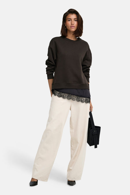 Sweater met ronde hals bruin - JDY