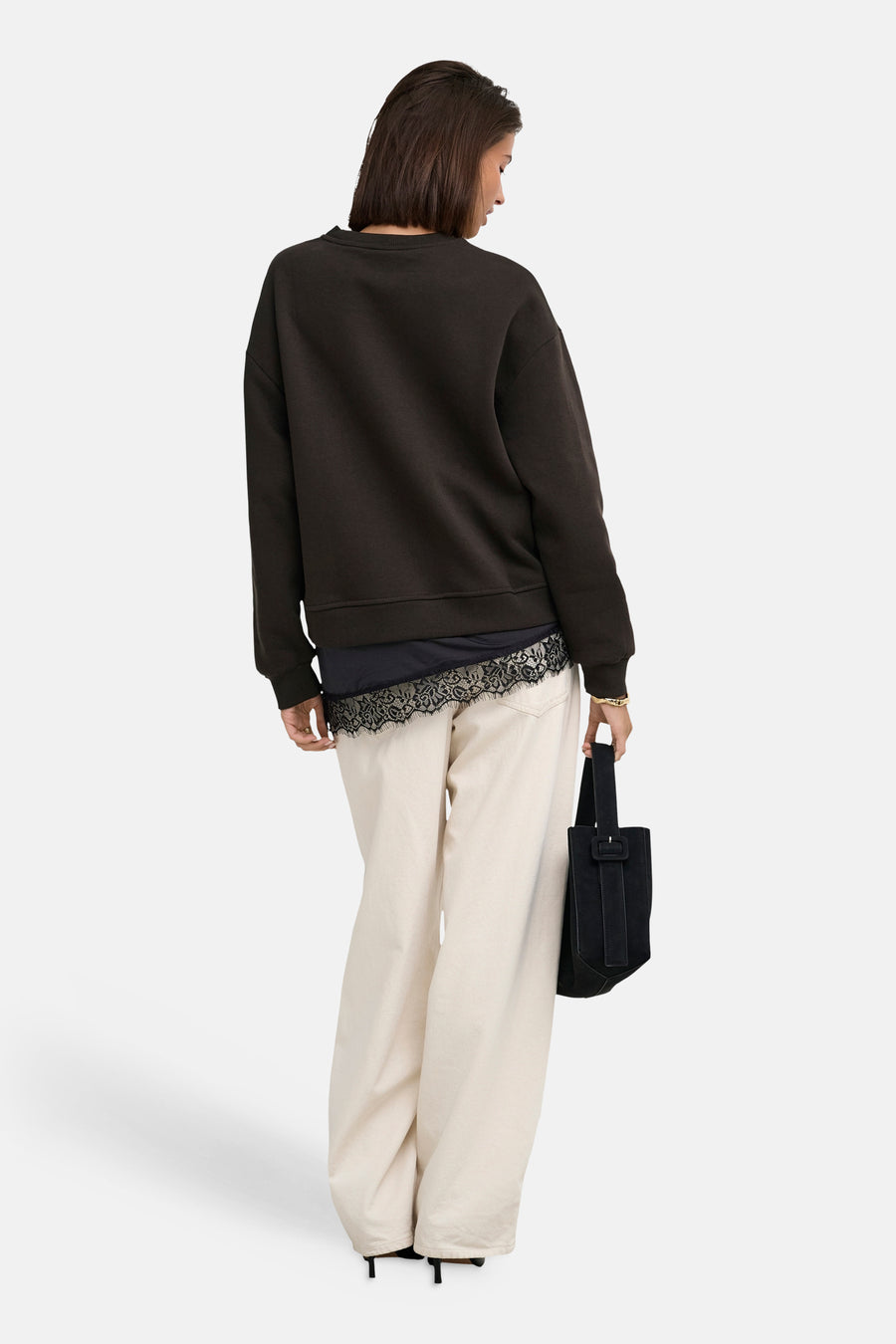 Sweater met ronde hals bruin - JDY