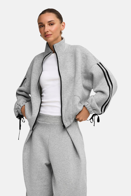 Sweat col O - Light Grey Melange
