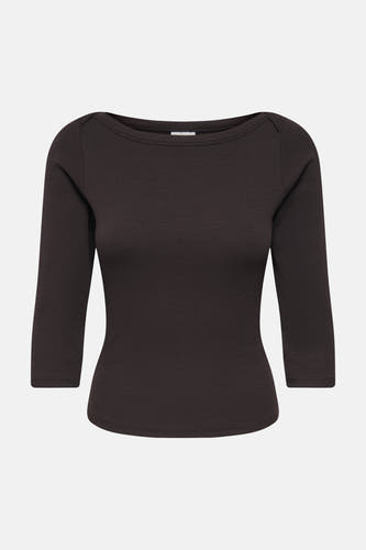 Top uni manche longue brun - JDY