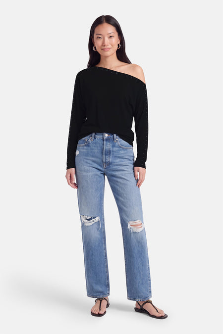 T-shirt met lange mouwen - zwart